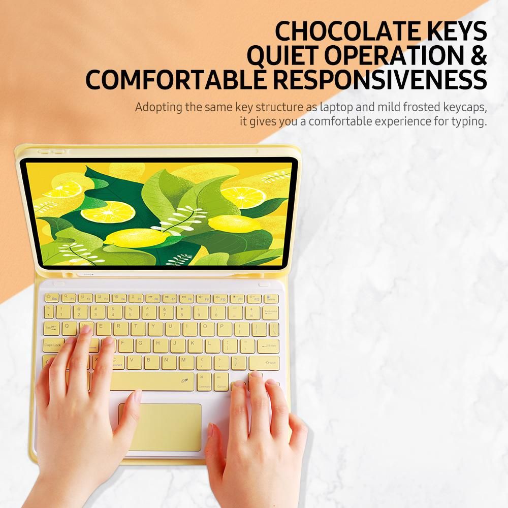 Detachable BT Keyboard Case with Touchpad Charging Pen Slot Compatible with iPad Pro11 2018/2020/ iPad air4 2020 Green