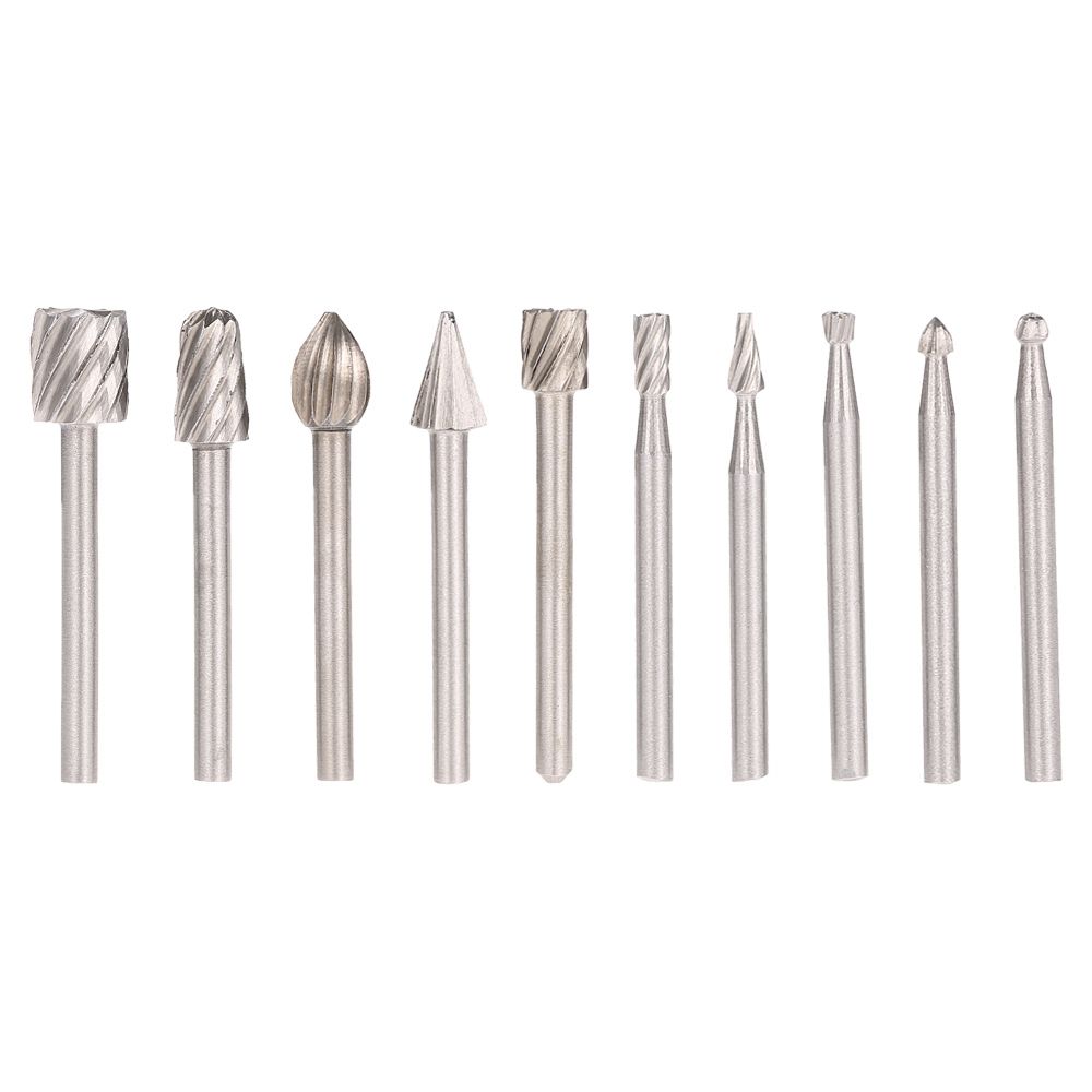 Electric Grinding Accessories 10pcs 3mm Shank HSS Router