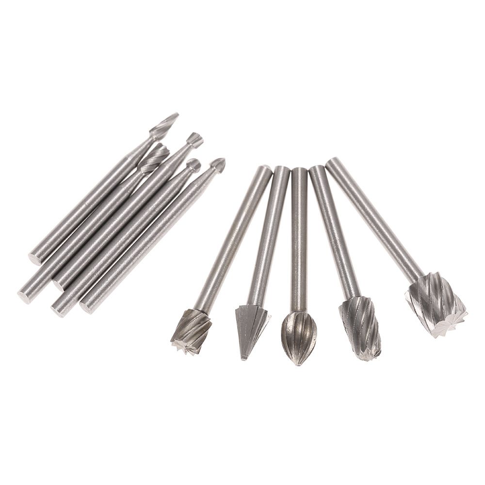 Electric Grinding Accessories 10pcs 3mm Shank HSS Router