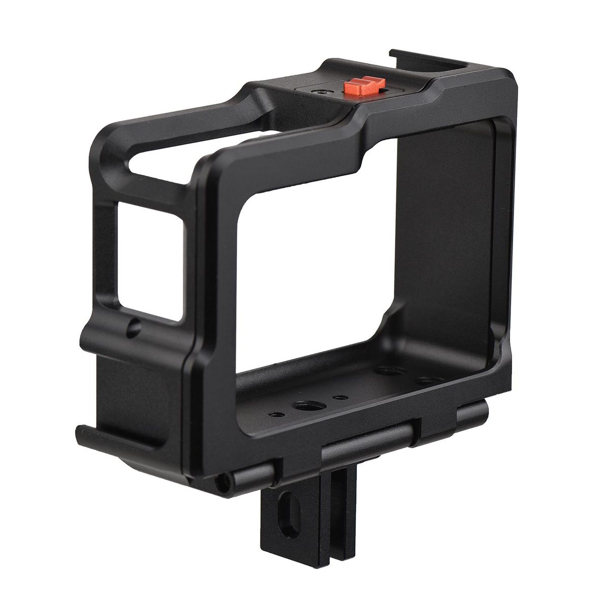 Metal Sports Camera Video Cage with Dual Cold Shoe Mounts Protective Frame Cage Vlog Accessories Replacement for Insta360 ONE R/ RS