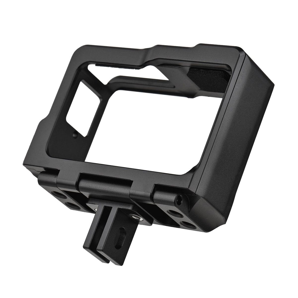 Metal Sports Camera Video Cage with Dual Cold Shoe Mounts Protective Frame Cage Vlog Accessories Replacement for Insta360 ONE R/ RS