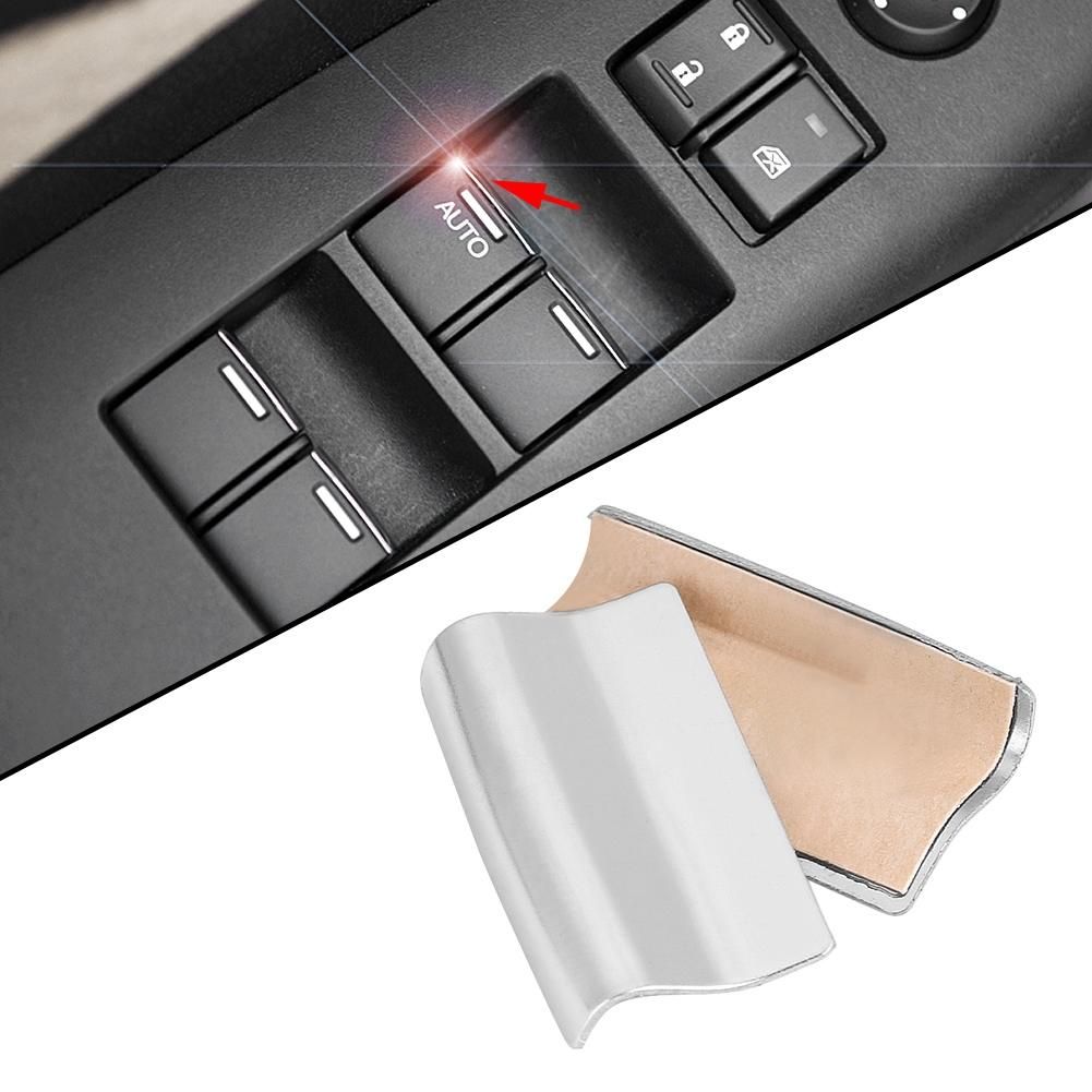 7pcs Stainless Steel Door Window Lift Switch Button Cover