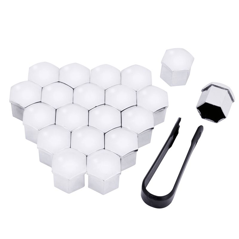 Espeeder 20pcs 17mm Wheel Nut Bolt Head Cover Cap Bolt Caps