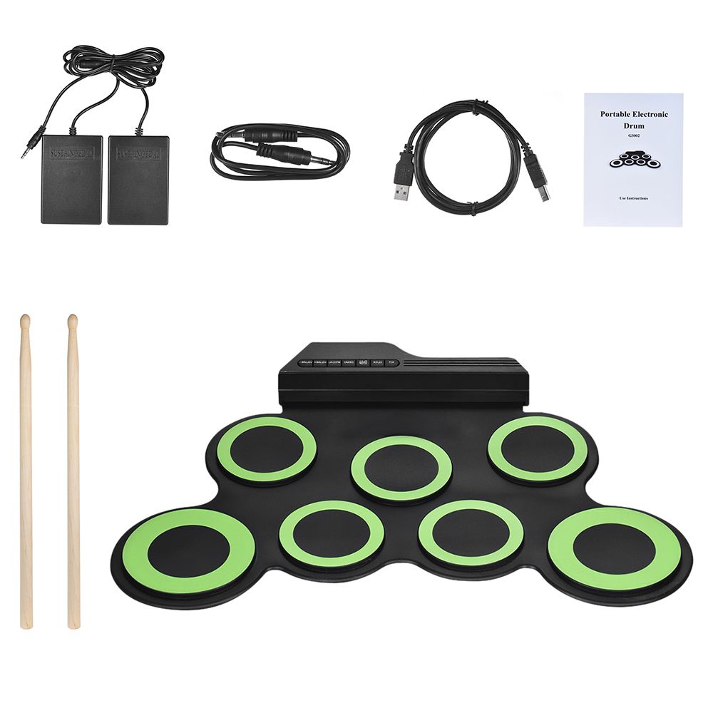 Compact Size Portable Digital Electronic Roll Up Drum Kit 7