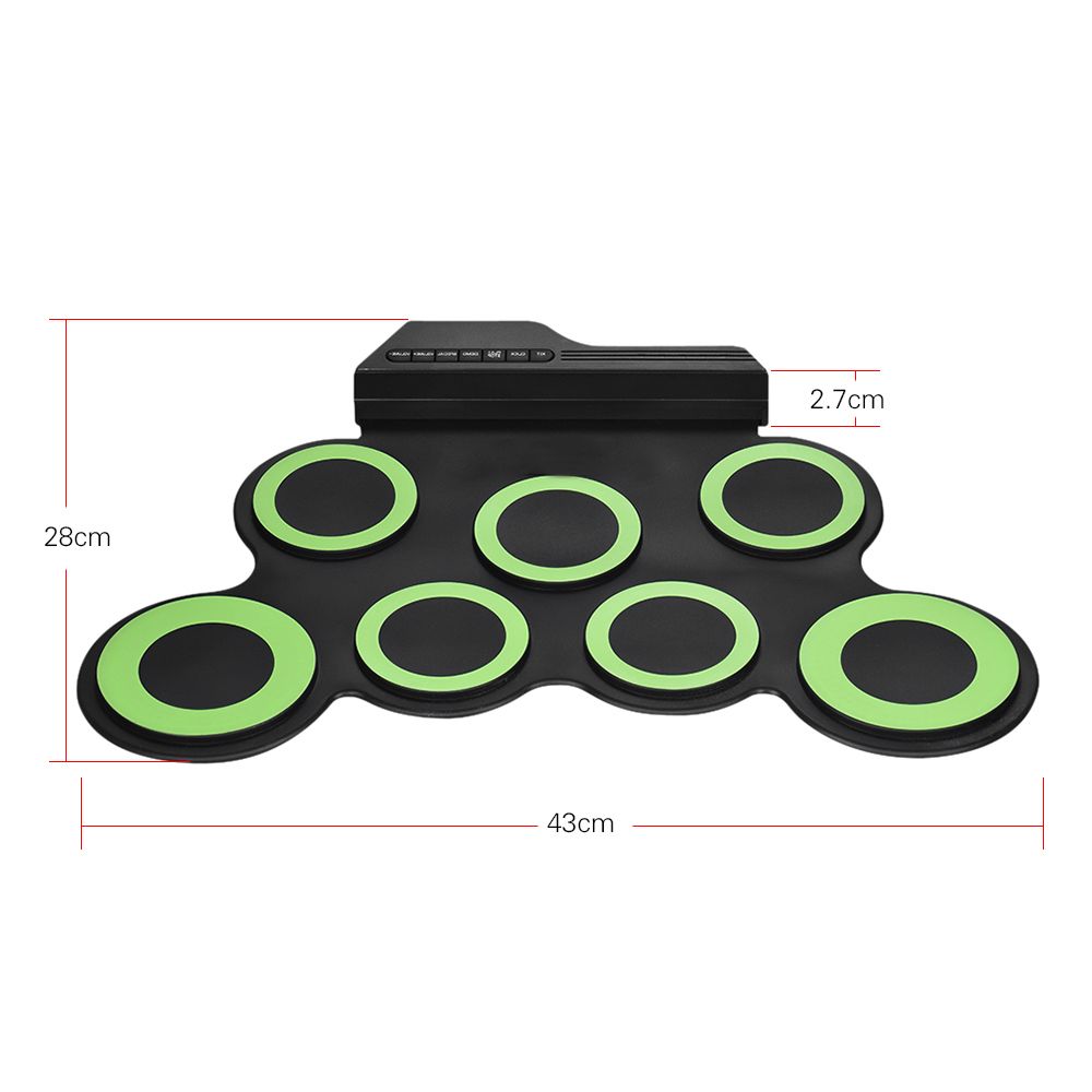 Compact Size Portable Digital Electronic Roll Up Drum Kit 7