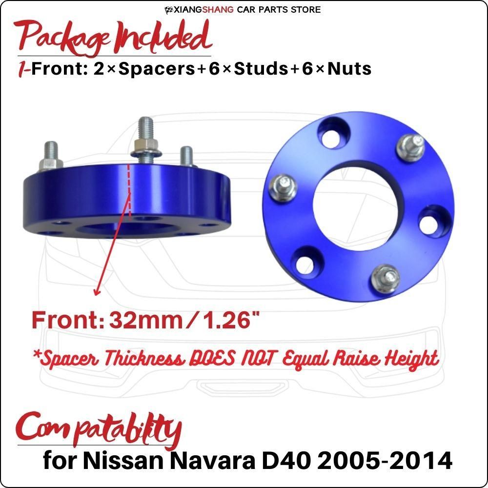 Leveling Lift Kits Nissan Navara D40 2005-2014  Spacers Suspension System Bolt Front 32MM/25MM Easy Body Lift Up