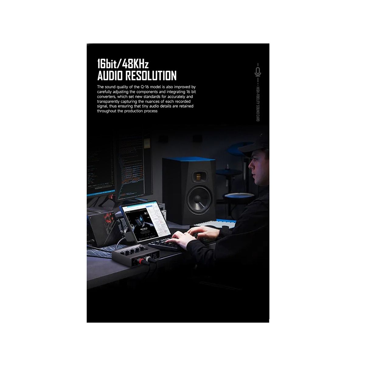 Q16 Professional Microphone Recording Sound Card