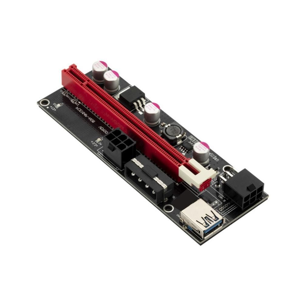 PCI-E1X to 16X Graphics Card Extension Cable Ver009S USB3.0 Cable 6Pin Expansion Card