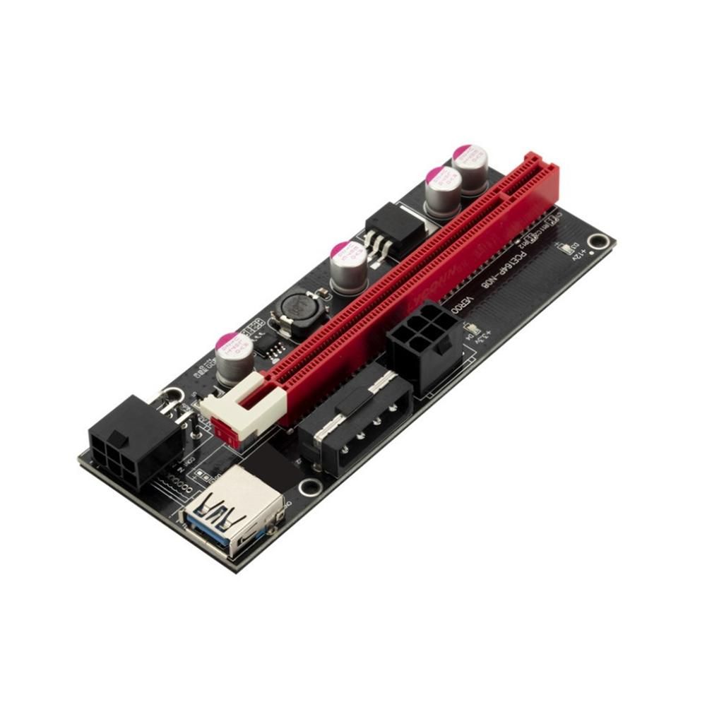 PCI-E1X to 16X Graphics Card Extension Cable Ver009S USB3.0 Cable 6Pin Expansion Card