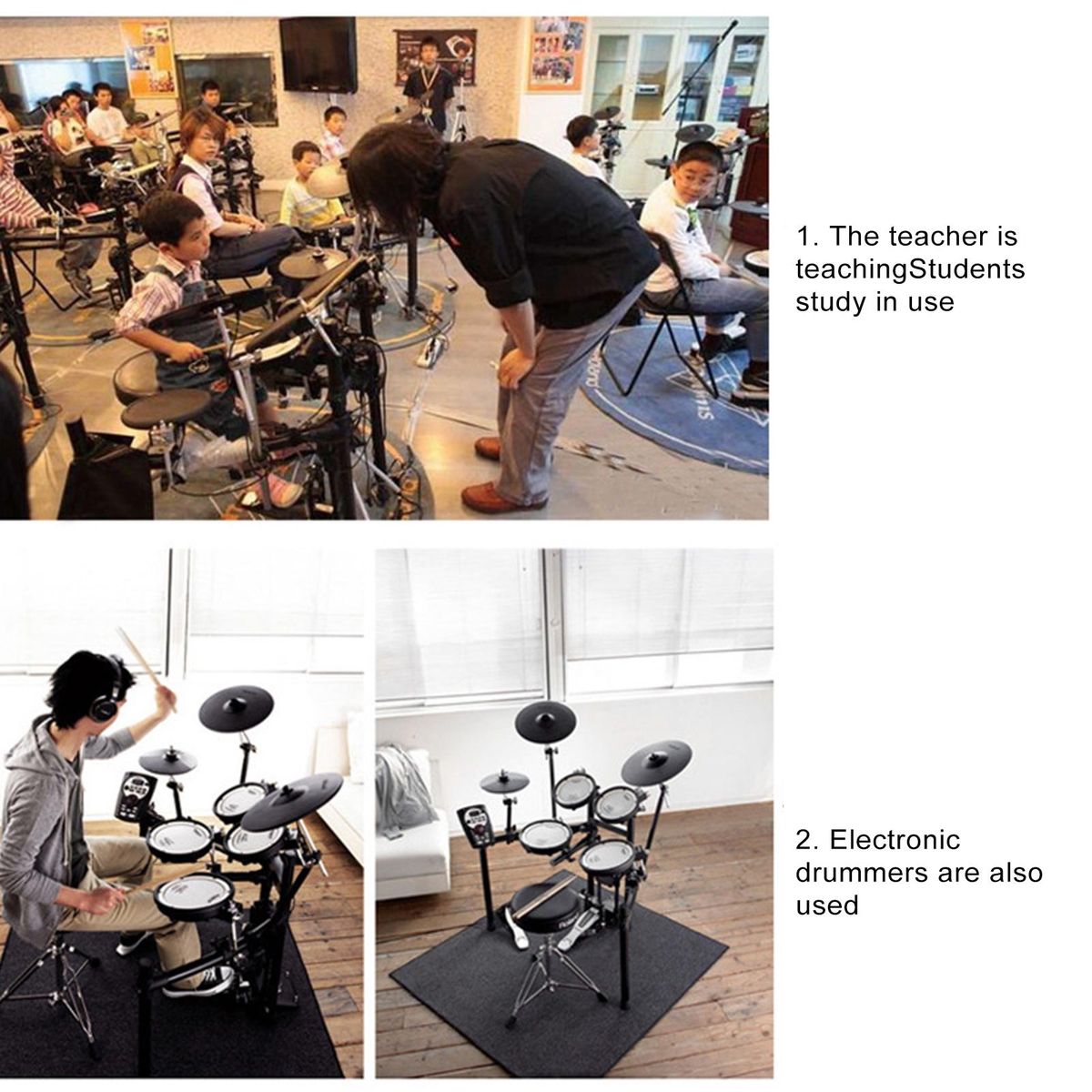 Non-slip Drum Sticks Ultralight Drop-shaped for Professional 5A