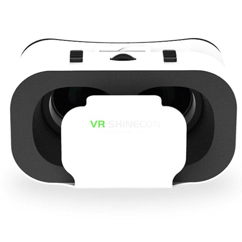 VR SHINECON BOX 5 Mini VR Glasses 3D Glasses Virtual Reality Glasses VR Headset for Google Cardboard Smartp White