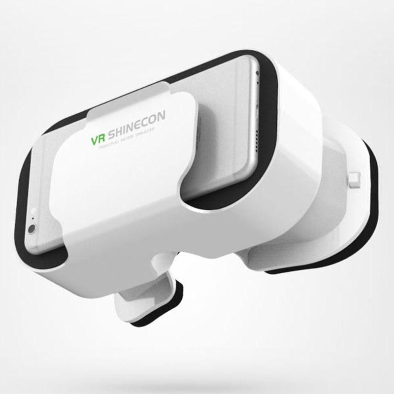VR SHINECON BOX 5 Mini VR Glasses 3D Glasses Virtual Reality Glasses VR Headset for Google Cardboard Smartp White