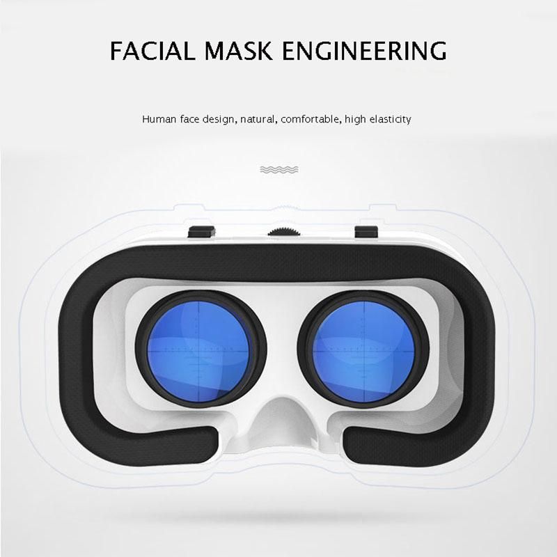 VR SHINECON BOX 5 Mini VR Glasses 3D Glasses Virtual Reality Glasses VR Headset for Google Cardboard Smartp White