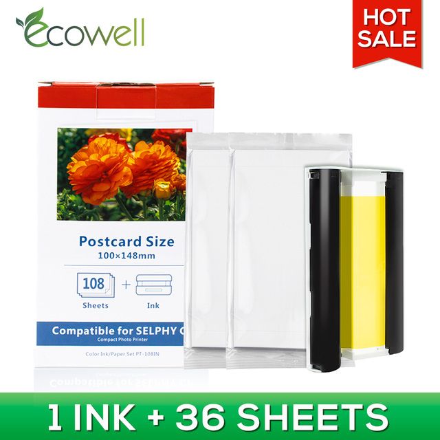 Ecowell 6 Inch Color Ink Cassette Kp 108in Kp 36in
