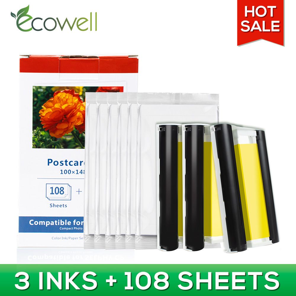 Ecowell 6 Inch Color Ink Cassette Kp 108in Kp 36in
