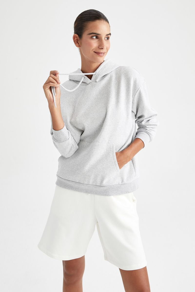 Woman Casual Basic Knitted Short - White