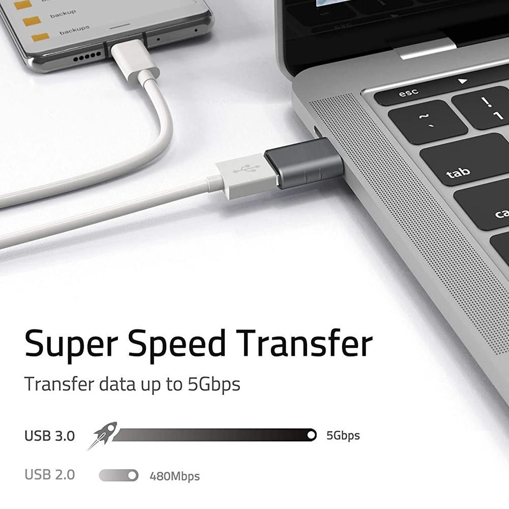 2 Pack USB C to USB Adapter, Syntech USB-C Male to USB 3.0 Female Adapter Compatible with for MacBook Pro After 2016