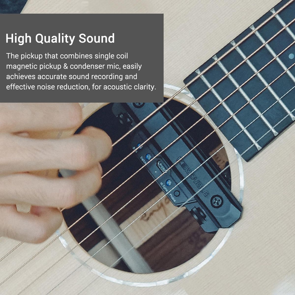 DOUBLE X0 Guitar Pickup Preamp Soundhole Pickup with Volume & Tone Control Musical Instrument Accessories for Acoustic Guitar