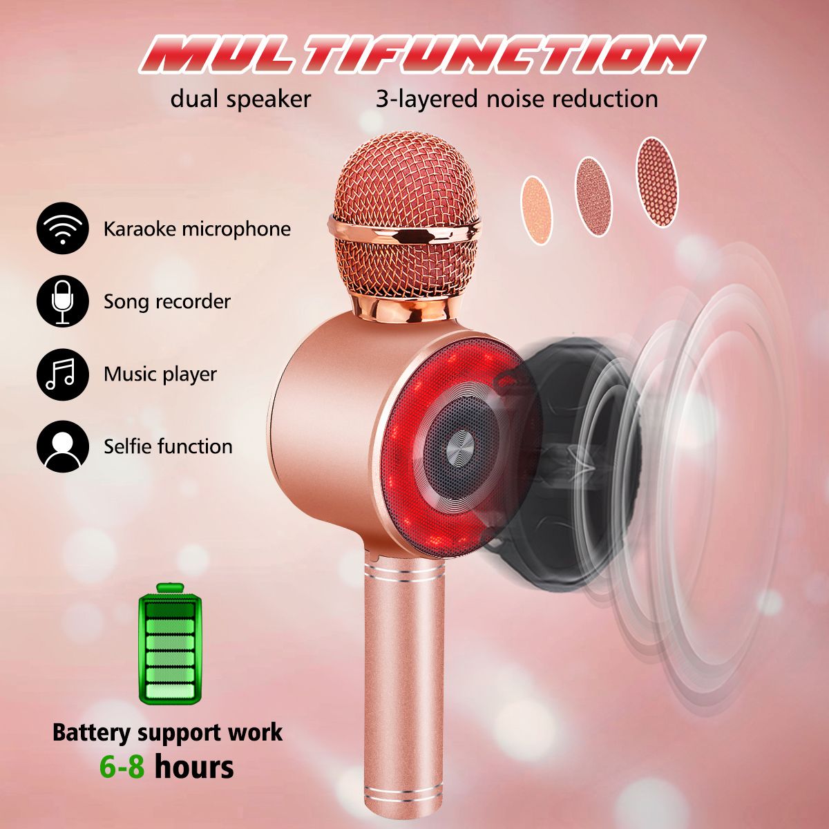 Wireless Rechargeable USB Microphone Professional Condenser