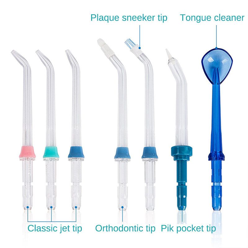 FC168 Electric Dental Floss 125psi Tooth Cleaner Household Teeth Washer Desktop Water Jet Pick Flosser Oral Irrigator Electric Teeth Cleaner Dental With 7 Tips - 600ml
