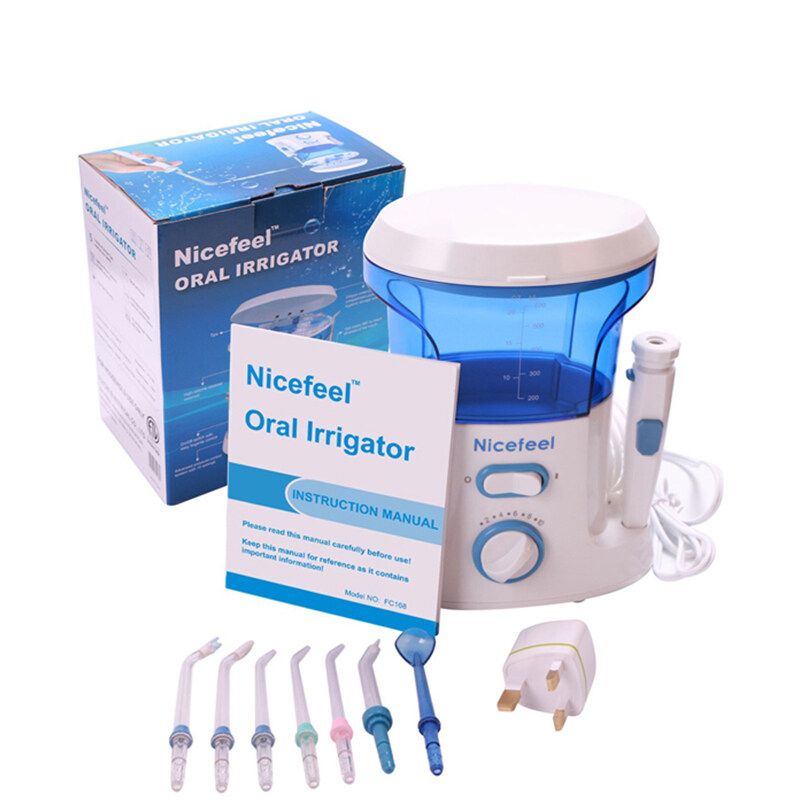 FC168 Electric Dental Floss 125psi Tooth Cleaner Household Teeth Washer Desktop Water Jet Pick Flosser Oral Irrigator Electric Teeth Cleaner Dental With 7 Tips - 600ml