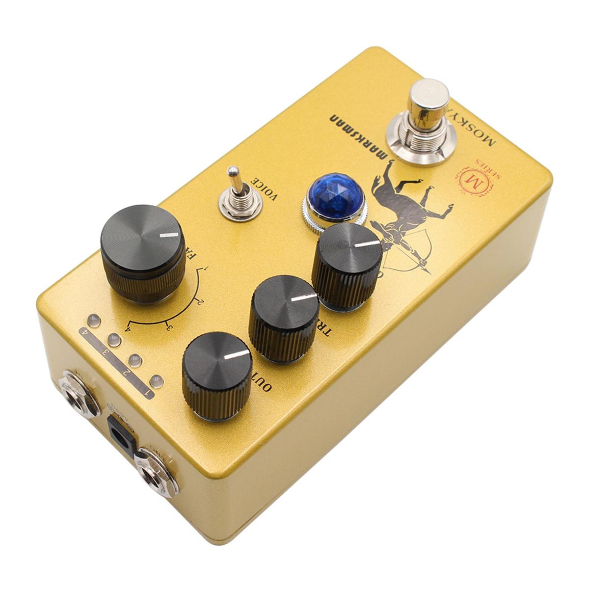 MOSKYAudio Overdrive/Preamp/Booster Guitar Effect Pedal 4 Clipping Mode Switch & Output/Treble/Gain Controls Compact Portable Digital Guitar Effector Effect Processor for Electric Guitar - MARKSMAN