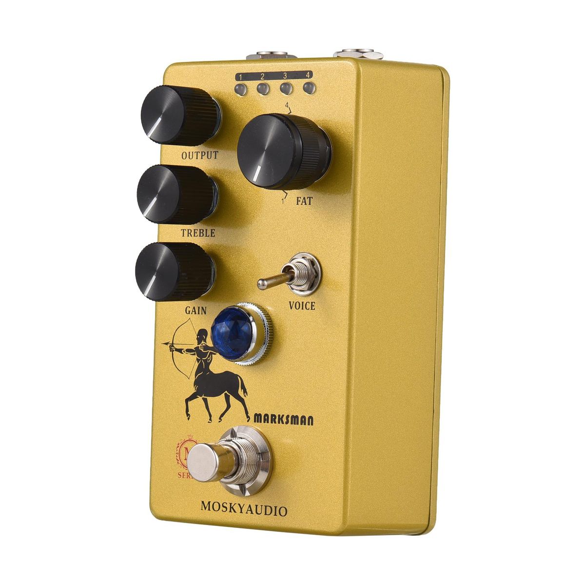 MOSKYAudio Overdrive/Preamp/Booster Guitar Effect Pedal 4 Clipping Mode Switch & Output/Treble/Gain Controls Compact Portable Digital Guitar Effector Effect Processor for Electric Guitar - MARKSMAN