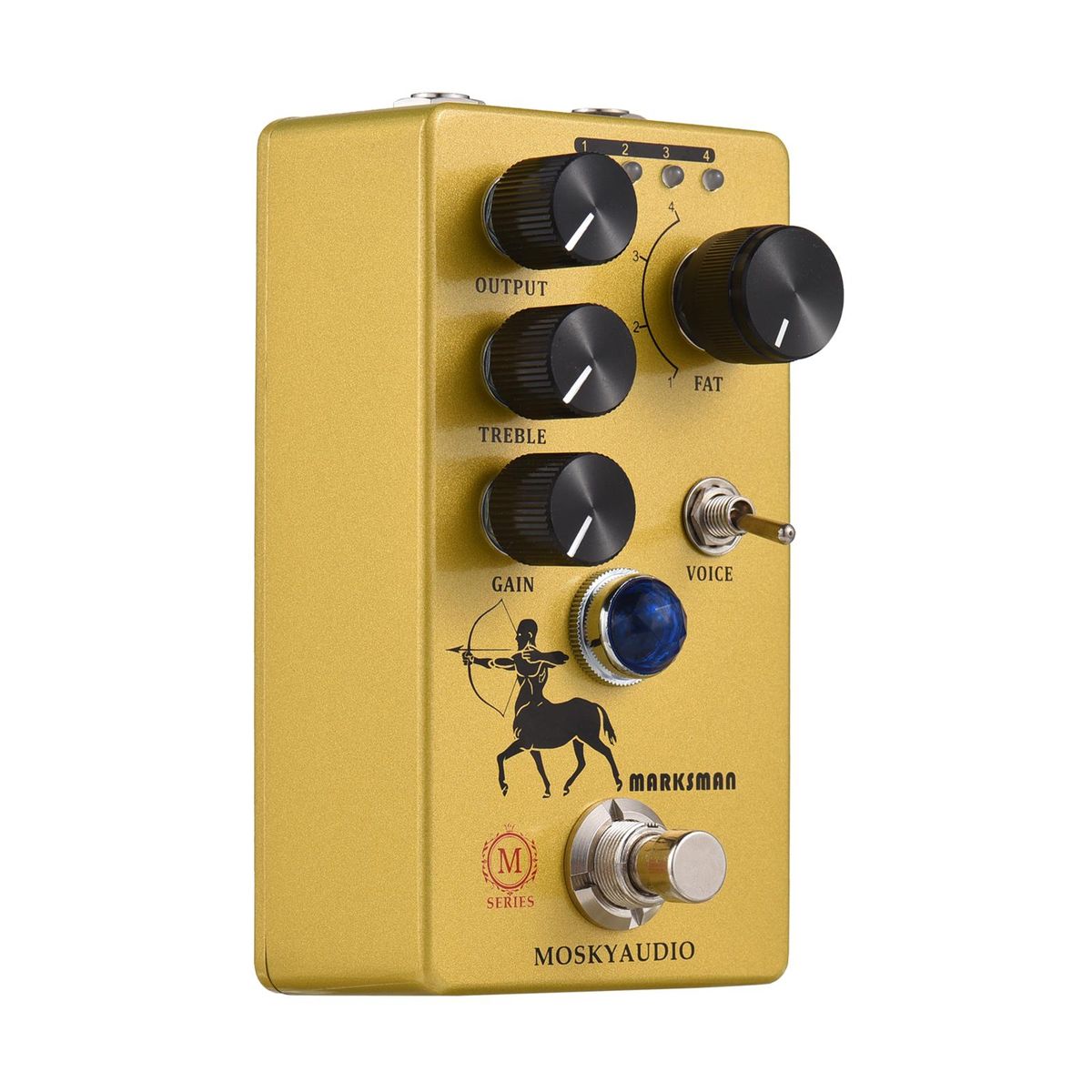 MOSKYAudio Overdrive/Preamp/Booster Guitar Effect Pedal 4 Clipping Mode Switch & Output/Treble/Gain Controls Compact Portable Digital Guitar Effector Effect Processor for Electric Guitar - MARKSMAN