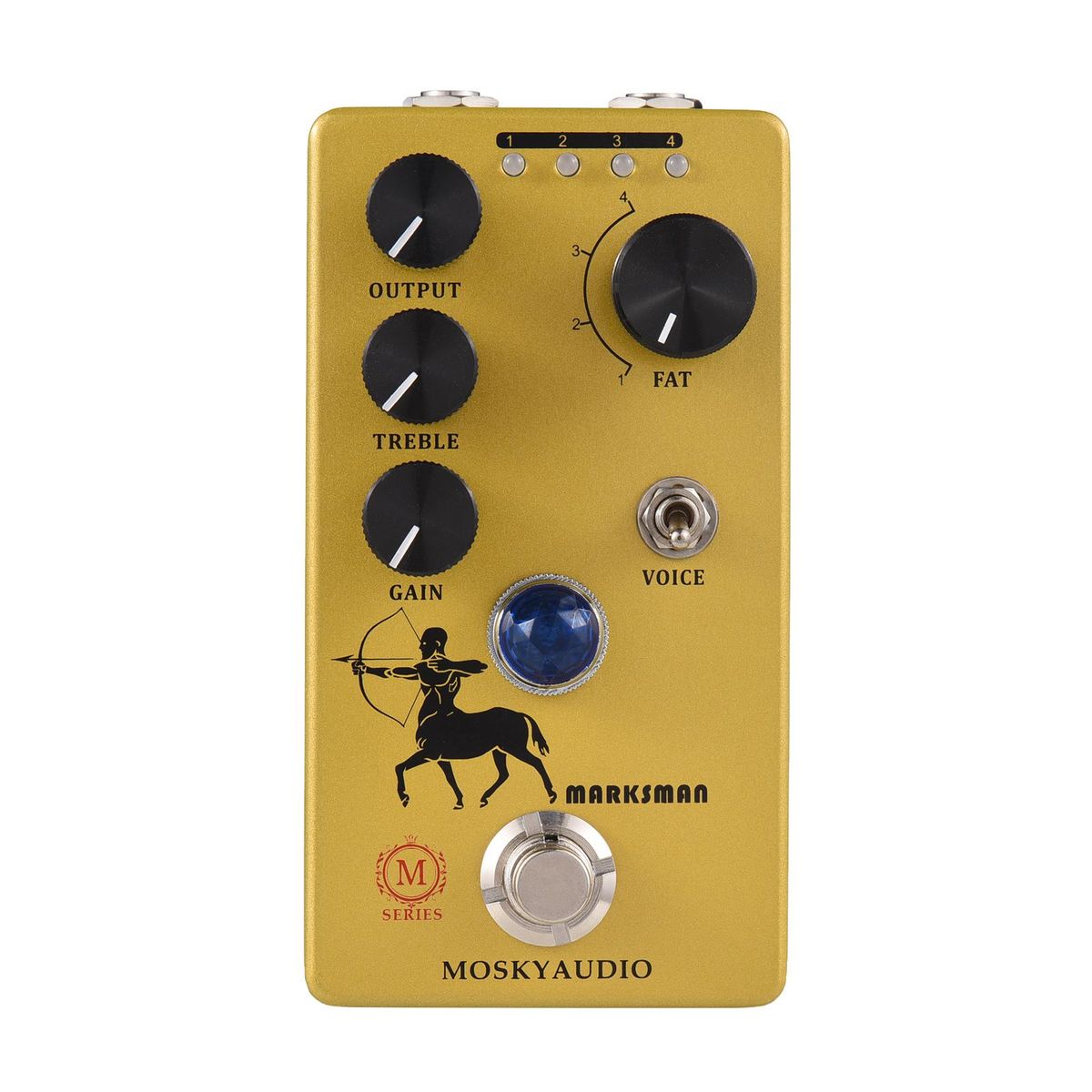 MOSKYAudio Overdrive/Preamp/Booster Guitar Effect Pedal 4 Clipping Mode Switch & Output/Treble/Gain Controls Compact Portable Digital Guitar Effector Effect Processor for Electric Guitar - MARKSMAN