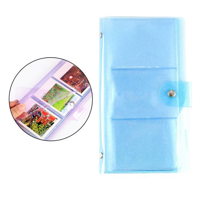 Pockets Photo Album 3'' 72 Photos Name Card Engagements Jelly Blue