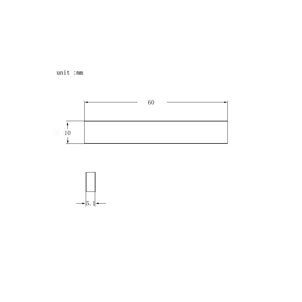 Alnico 5 Rough Bar Magnet 60*10*5.1mm For Electric Guitar