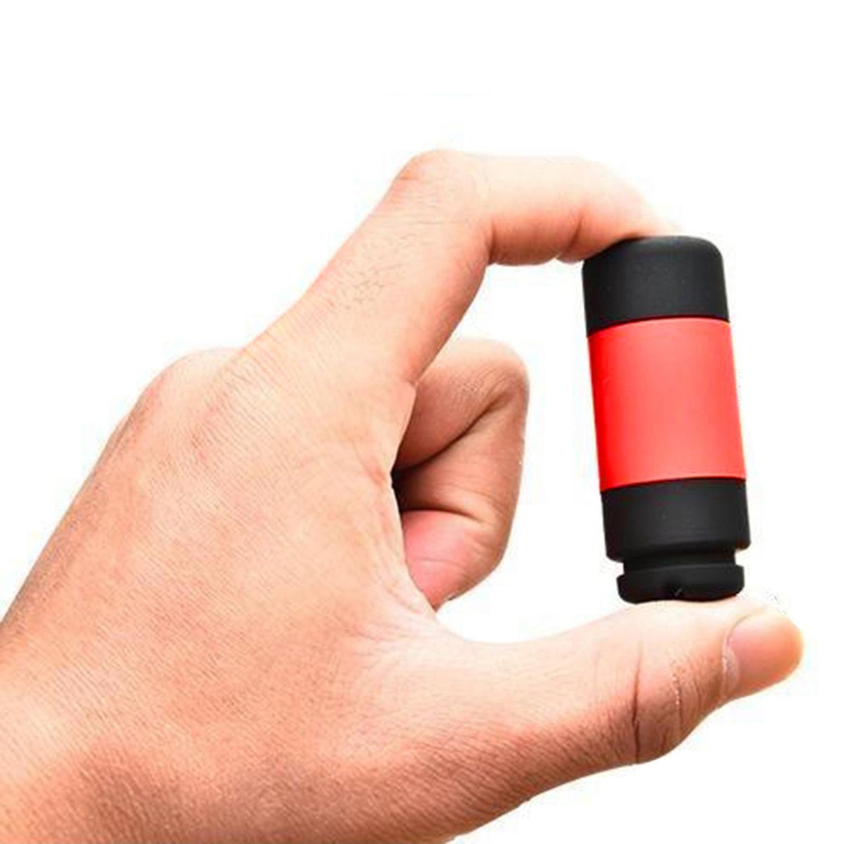 Small LED Light USB Rechargeable Flashlight Lamp Keychain Pocket Red