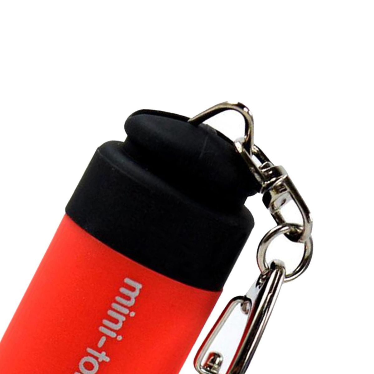 Small LED Light USB Rechargeable Flashlight Lamp Keychain Pocket Red