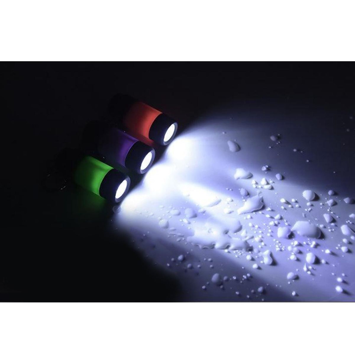 Small LED Light USB Rechargeable Flashlight Lamp Keychain Pocket Red