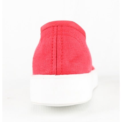 Ladies Striped Sneakers - Red