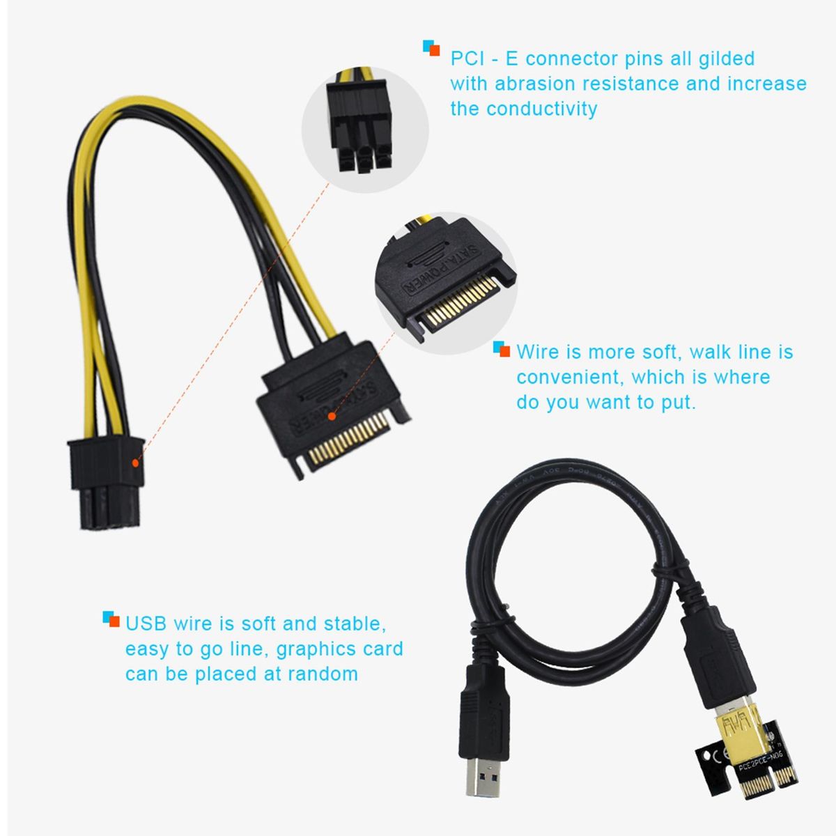 Version Riser 009C Plus PCI to E 1X 4X 8X 16X Extender Riser Card PCIE PCI Graphics Extension Miner Mining A