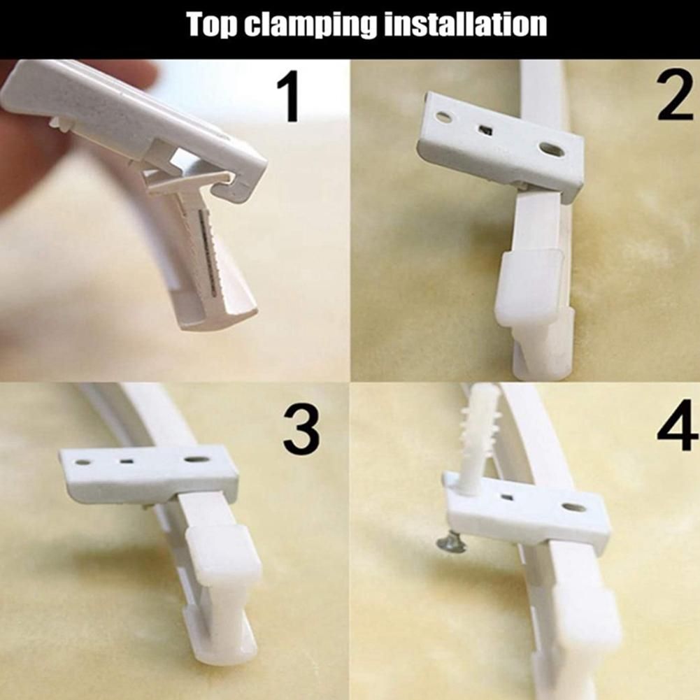 5M Track Rod Rail Plastic Flexible Ceiling Mounted Curved Straight Slide Windows Bendable Accessories Kit Home Decor