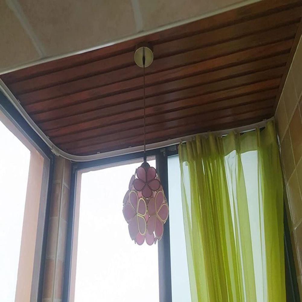 5M Track Rod Rail Plastic Flexible Ceiling Mounted Curved Straight Slide Windows Bendable Accessories Kit Home Decor