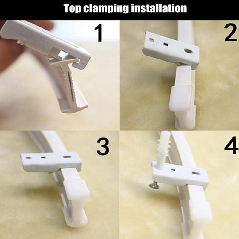 5M Track Rod Rail Plastic Flexible Ceiling Mounted Curved Straight Slide Windows Bendable Accessories Kit Home Decor