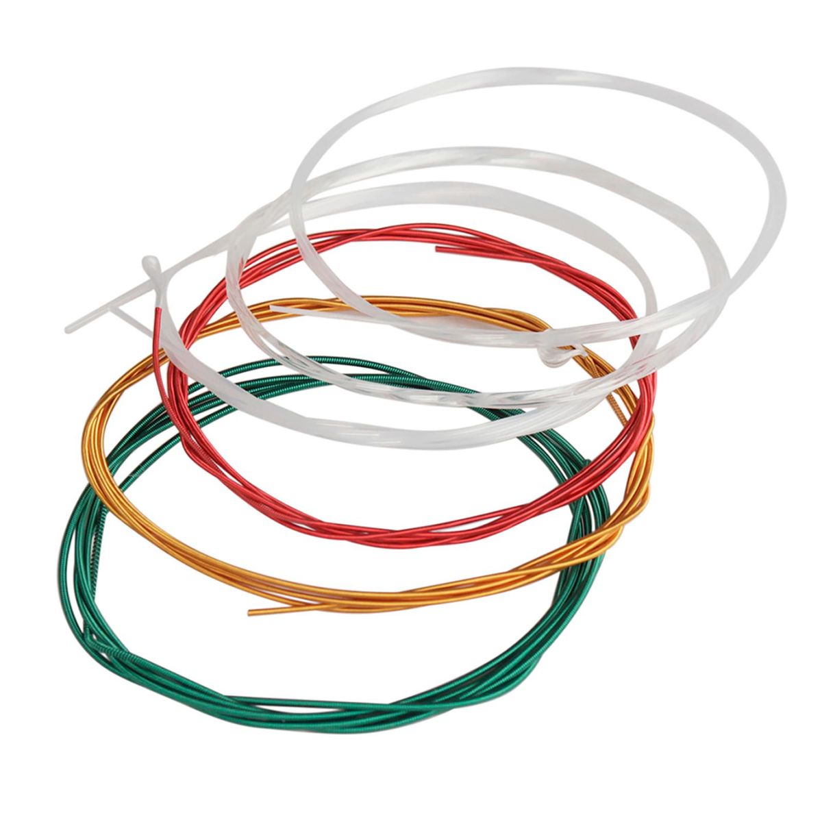 IRIN C105 Colorful Rainbow Acoustic Classical Guitar Strings Nylon Core Colorful Coated Copper Alloy Wound, 6pcs/set (.028-.043)