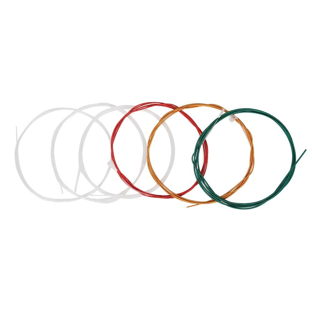 IRIN C105 Colorful Rainbow Acoustic Classical Guitar Strings Nylon Core Colorful Coated Copper Alloy Wound, 6pcs/set (.028-.043)