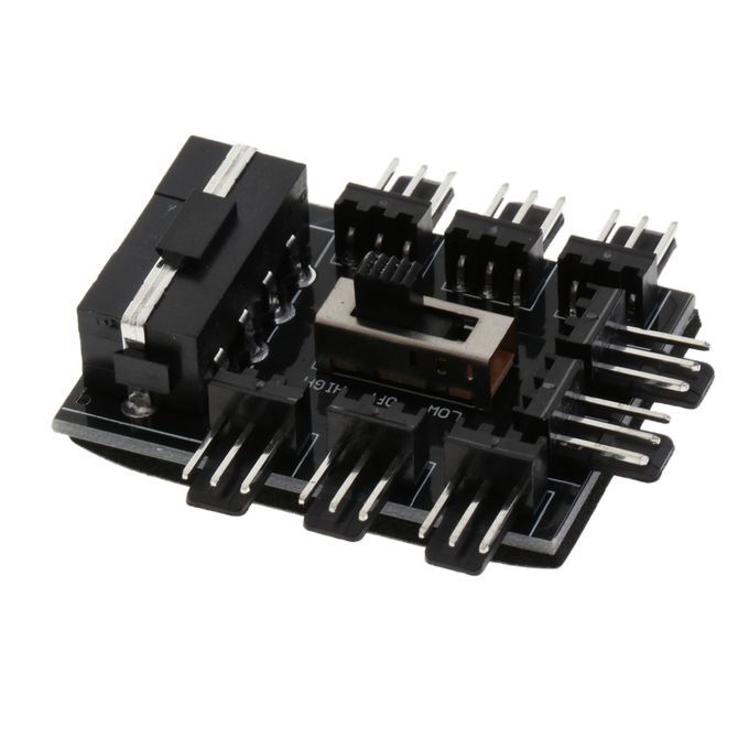 8Way PC CPU PWM Cooling Fan Speed Controller 43pin Power Socket