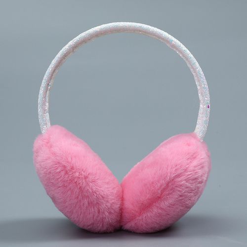 INS Fashion Earmuffs Faux Rabbit Fur Hang Ear Cover Warm Winter Headwear Ear Muffs Fur Earmuffs Unisex Adult Ear Warmer Fold(#A-pink)