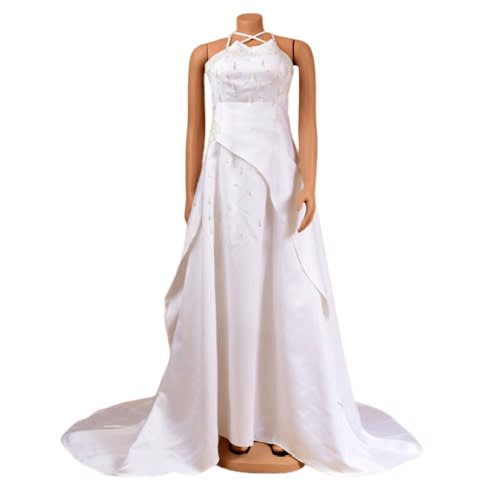 Layered Alter Neck Wedding Gown