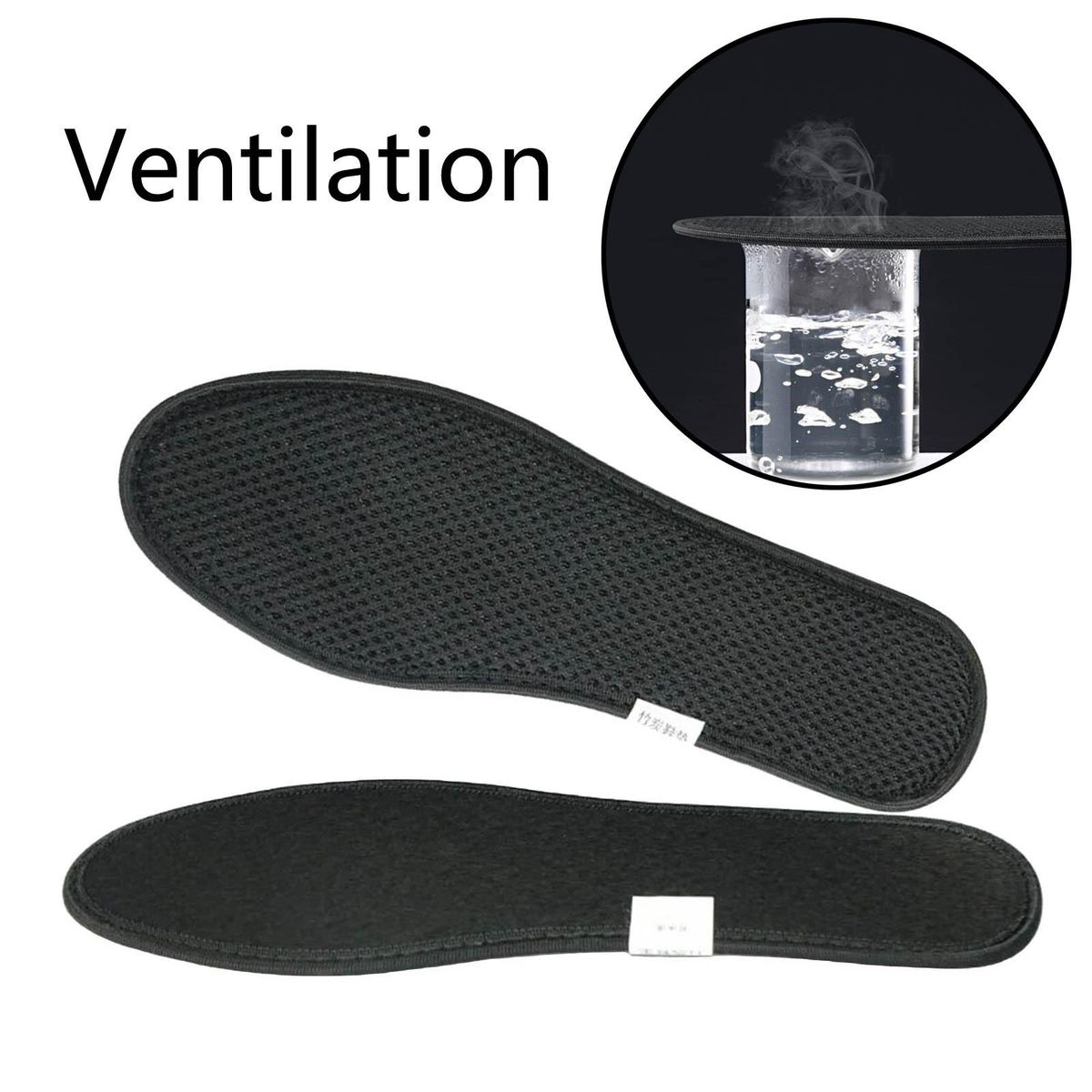 Pair Bamboo  Insoles Pad Shoe Liner Inserts Foot