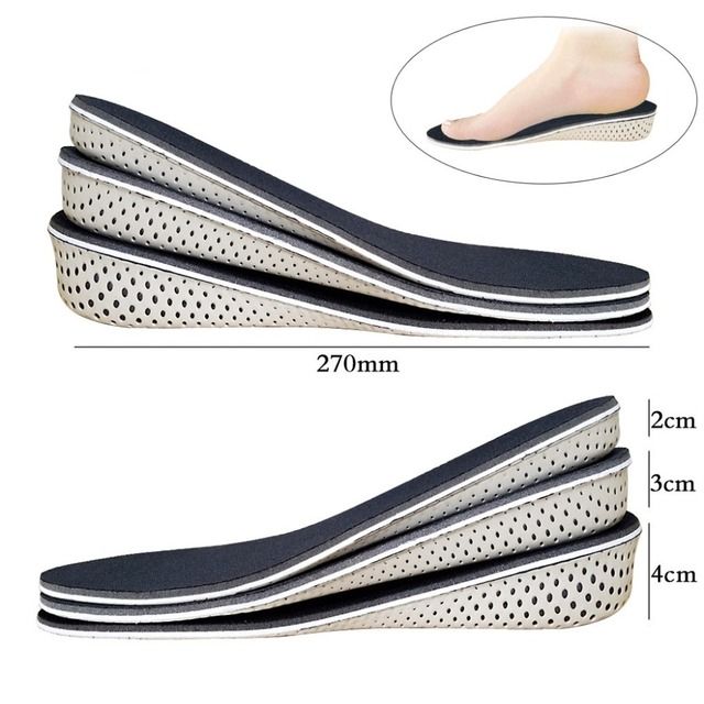 1 Pair Women Men Comfortable Height Increase Insole Unisex Insert Memory Foam Insoles Shoes Full Hlaf Pad Cushion Gift(#full Insoles)