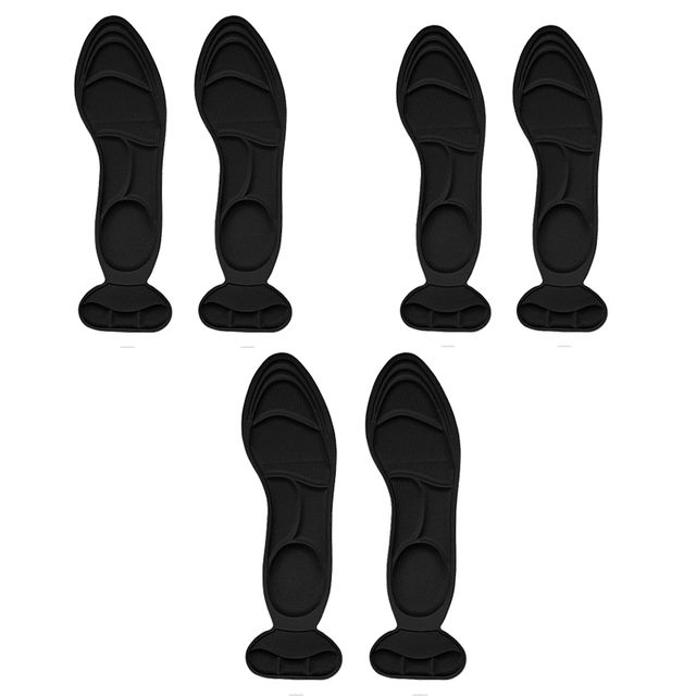 6/2 Pcs Memory Foam Insoles Breathable Anti_slip Insole For Feet Pad Inserts Heel Post Back For Women High Heel Shoe Accessories(#3 Pairs)