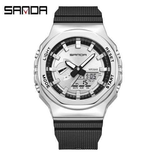 Mens Watches Waterproof Stopwatch LED Back Light Wristwatch 3167