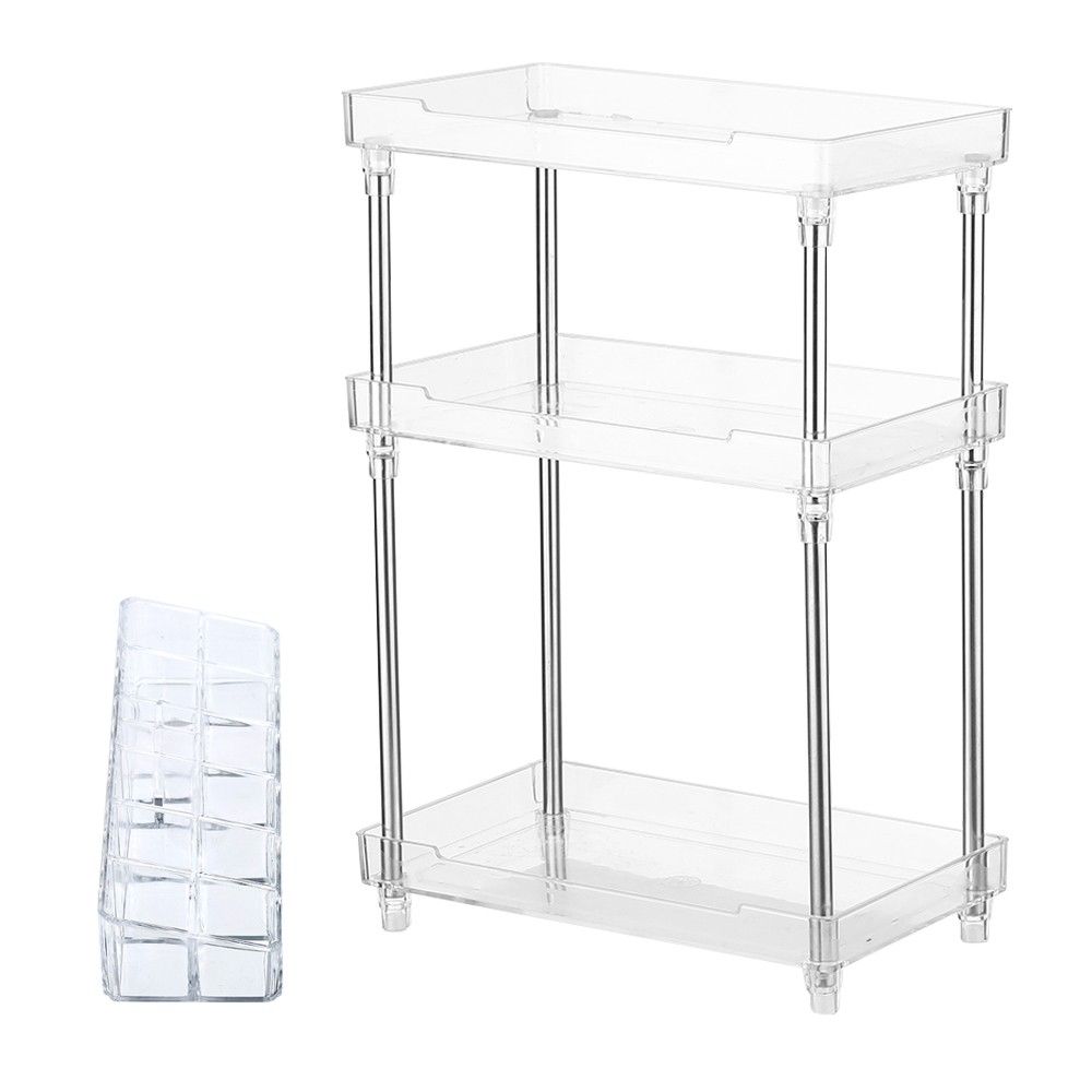 3 Tier Transparent Plastics Storage Organizer 3 Layers