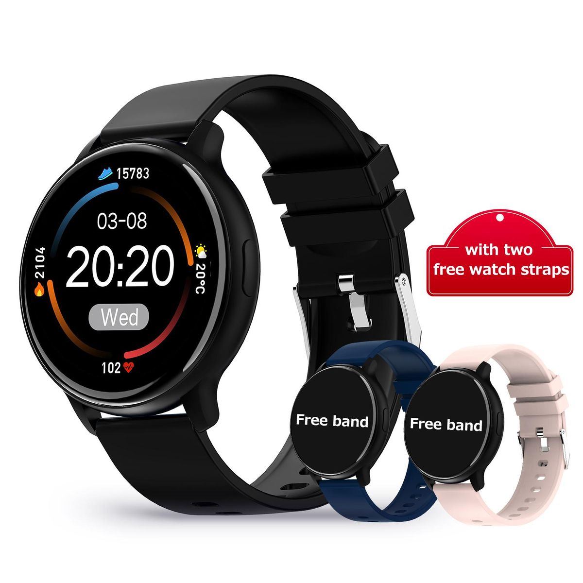 ZL27 Smart Bracelet 1.28 inch IPS Touchscreen Multiple Sports Modes/Pedometer/Heart Rate/Blood Pressure/Notifications Reminder